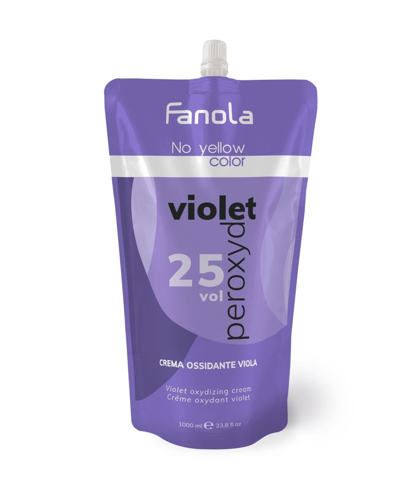 Fanola - No Jaune Colorant Violet Peroxyde 7% (25vol.)1000 ml.